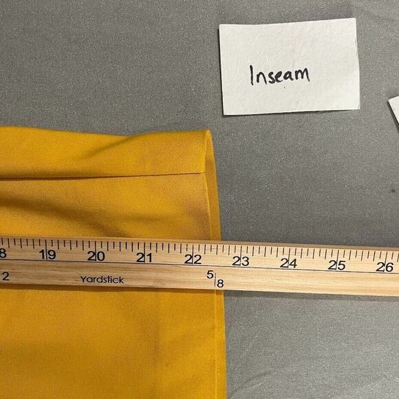 Lane Bryant Plus Size 28 Laney Yellow Capris Crop Pants Classic Wide Leg Twee - Picture 13 of 14